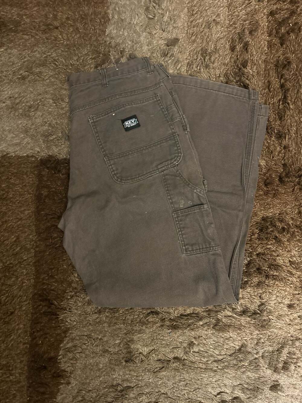 Key Men's 36x34 Brown Cotton Duck Carpenter Work Pants